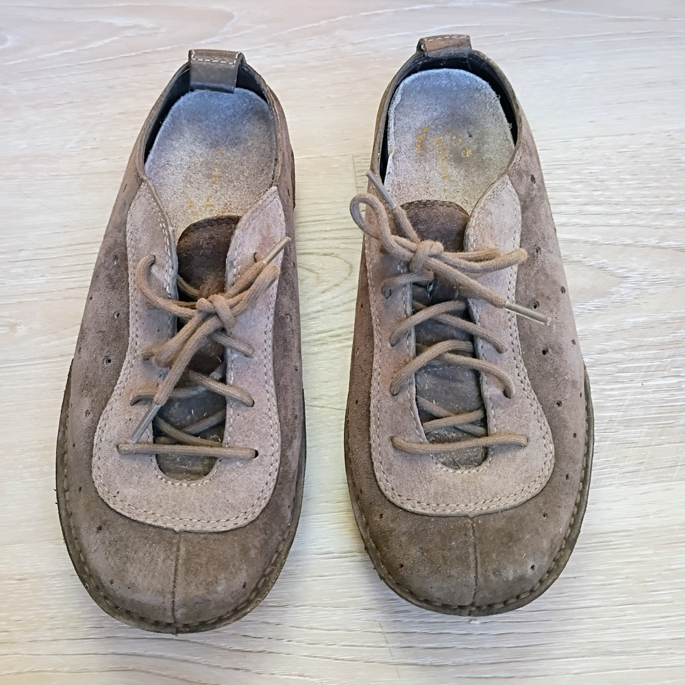 Womens Merrell Suede Hiking Trail Shoes Earth Tone Comfort Grip Outdoor US 6